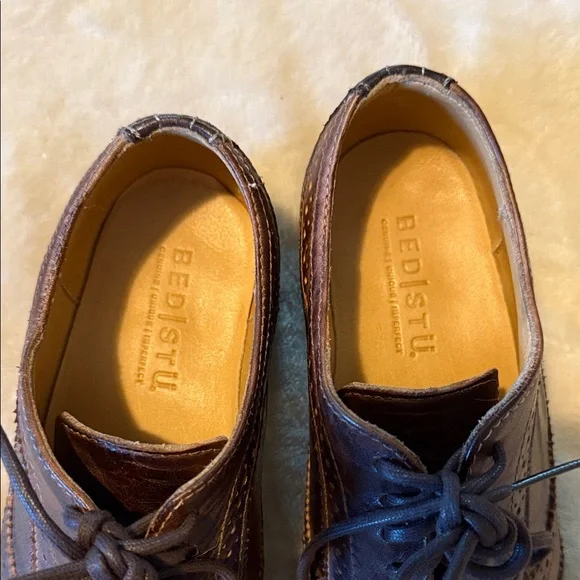 BED|STU Brown and Black Leather Oxfords - Picture 3 of 9